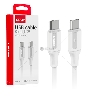 Kabel 'USB-C na USB-C 60W 200cm FullLINK AMIO-03921