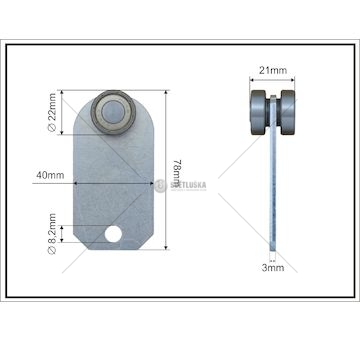 Kladka bočnice KOGEL 40*80MM FI-22MM  MTX-735013