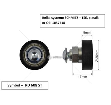 Kladka bočnice SCHMITZ TSE2  plastiková  RD608ST