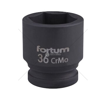 Klíč nástrčný rázový, 3/4“, 36mm, L 57mm, CrMoV, FORTUM