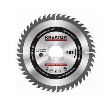 KRT020409 - Pilový kotouč na dřevo 160mm, 48T KREATOR