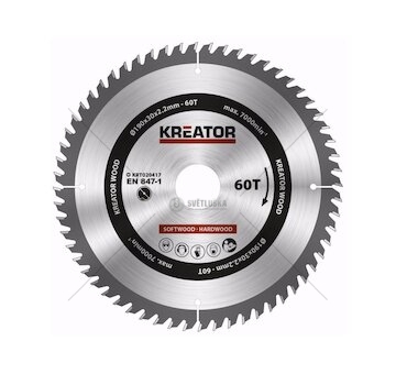 KRT020417 - Pilový kotouč na dřevo 190mm, 60T KREATOR