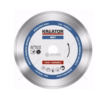 KRT081104  Diamantový kotouč celoobvodový 200mm PREMIUM KREATOR