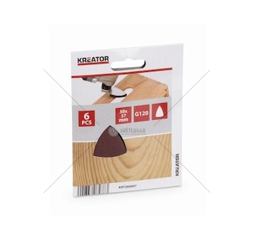 KRT280007 Brusný papír 50mm prstového tvaru G120 5ks KREATOR