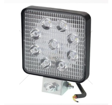 LED pracovní světlo 9W, 10-30V, 9x1W, 109x109x25mm hliníkový obal