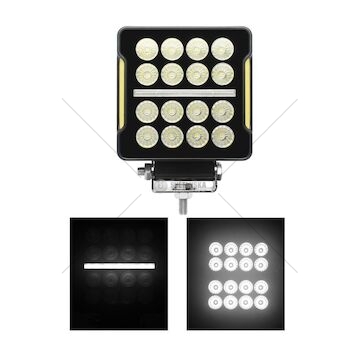 LED prostorové světlo 16xLED + LED pásek, čtvercové