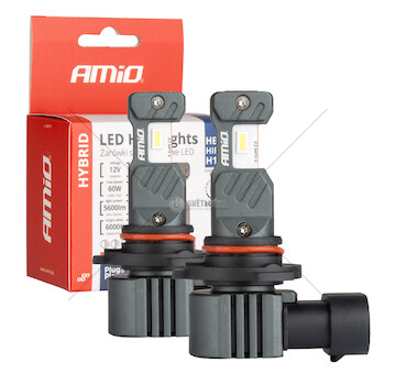 LED žárovky hlavního svícení Hybrid série HB3 HIR1 H10 6000K Canbus 60W AMIO-04117