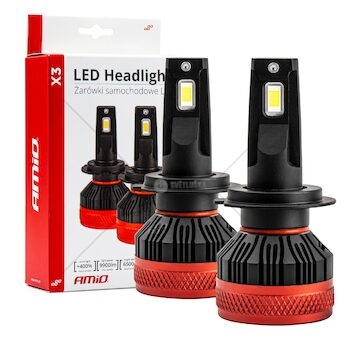 LED žárovky hlavního svícení X3 Series H7/H18 AMIO-02980