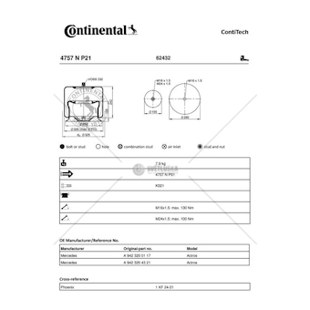 Mech, pneumaticke odpruzeni 05962 4757NP21