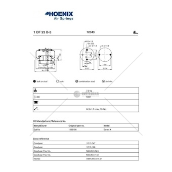 Mech, pneumaticke odpruzeni PHOENIX 1DF23B-3