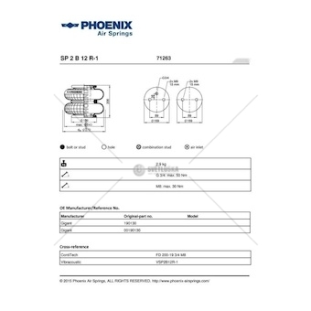 Mech, pneumaticke odpruzeni PHOENIX SP2B12R-1