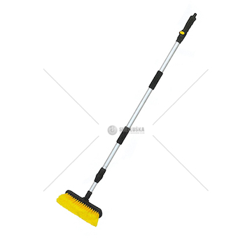 Mycí kartáč teleskopický 160cm s hlíníkovou výsuvnou rukojetí