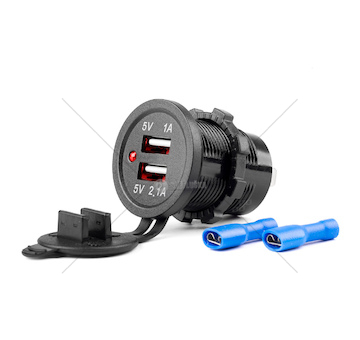 Nabíječka 2xUSB 12/24V MOD-03 AMiO-02853