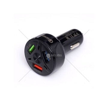 Nabíječka do auta QUICK CHARGE 3.0, 3xUSB KRAFT&DELE