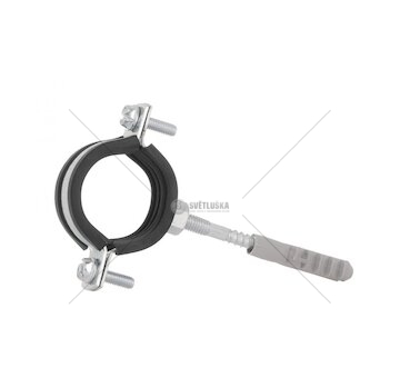 Objímka na trubky 5/4" 38-43mm, s gumovou vložkou, dva šrouby GEKO