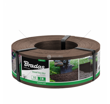 Obruba záhonů WOOD BORDER, hnědá 78mm x 2.8mm x 10m BRADAS