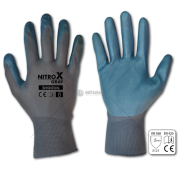 Ochranné rukavice, nitrilové, 10