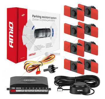 Parkovací asistent Bzučák 8 senzorů černá vnitřní 16,5mm