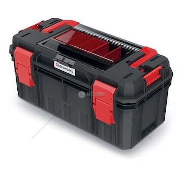 Plastový kufr, box na nářadí KXSA5530F X-BLOCK SOLID TOOLBOX ALU LOG KISTENBERG