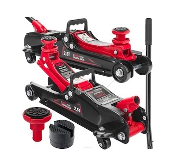 Pojízdný hydraulický zvedák 2.5t, nízkoprofilový, s prodloužením RED TECHNIC