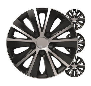 Poklice Rapide 16” černo - stříbrná sada 4ks COLOR BOX