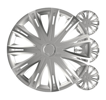 Poklice Spark 16” stříbrná sada 4ks COLOR BOX