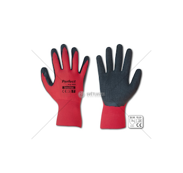 Pracovní rukavice 9", červeno-černé PERFECT GRIP RED