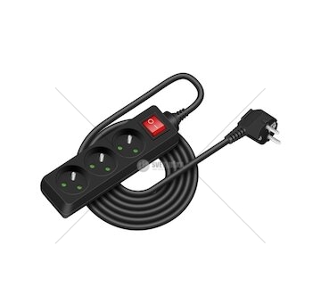 Prodlužovací přívod RPC 21B, 5 m, 3 zásuvky, 3 x 1,0 mm² WS RETLUX