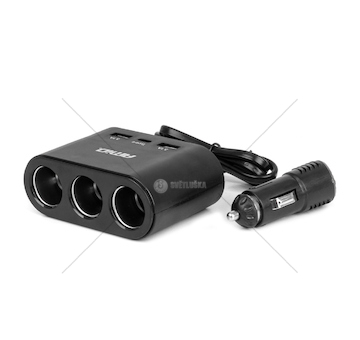 Prodlužovací zásuvka 2x USB-A 1x USB-C 12/24V 120W 70cm AMiO-04361