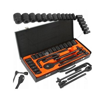 Profesionální Gola sada 1/2" 12-hran, 8-32mm, 24ks BJC