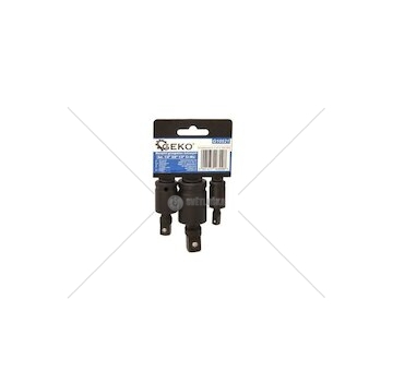 Sada nástrčných rázových kloubů 3 ks 1/4 "3/8" 1/2 " GEKO