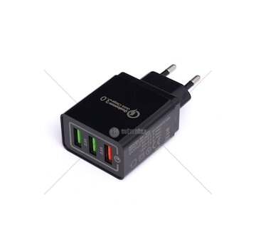 Síťová nabíječka QUICK CHARGE 3.0, 3xUSB KRAFT&DELE
