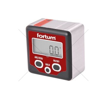 Sklonoměr digitální, 0°-360°, s magnety, FORTUM