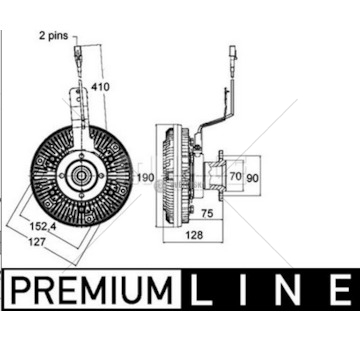 Spojka MAN TGA 04.00- N/KPL bez ventilátoru BEHR CFC135000P