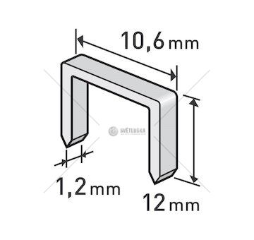 Spony, balení 1000ks, 12mm, 10,6x0,52x1,2mm EXTOL PREMIUM