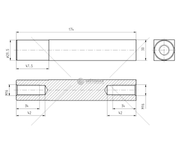 SRUBA PODSTAWY RESORU BPW L-174  AZBP-0008