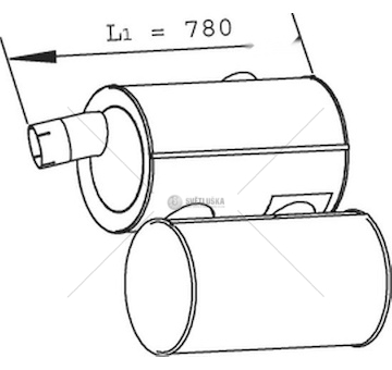 Střední tlumič výfuku DINEX DIN28464