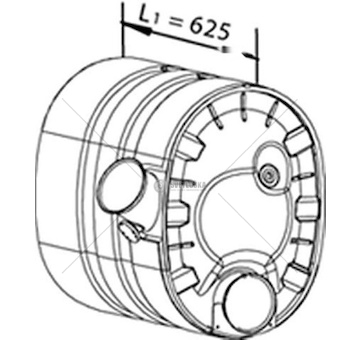 Střední tlumič výfuku DINEX DIN80390