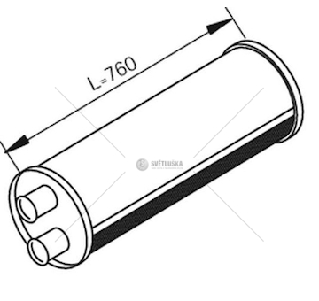 Střední tlumič výfuku DINEX DIN80447