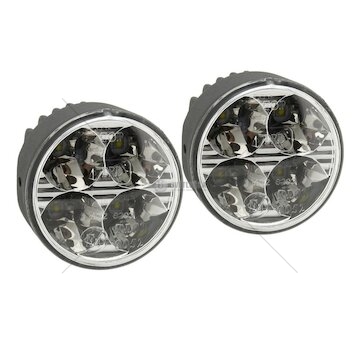 Světla denního svícení kulatá 70mm, 4 HIGH POWER LED 12V/24V  COMPASS