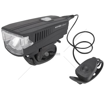 Světlo bílé na kolo 350 lm USB nabíjení klakson 5W LED EXTOL LIGHT