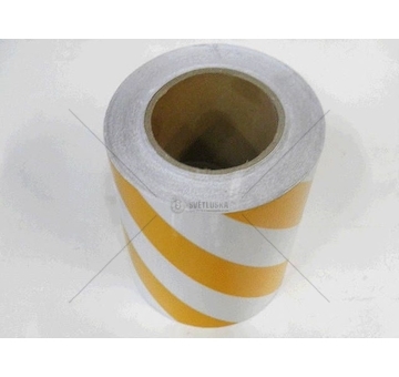 TASMA ODBLASKOWA BIALO-ZOLTA SZER 17CM SERTPLAS 2406404