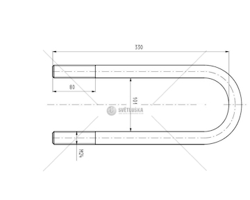 Třmen pera BPW M24*3*101*331 CSY K-AZBP-0022-A