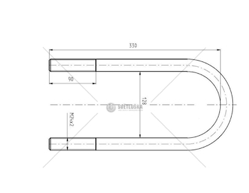 Třmen pera BPW M24*3*128*330 CSY K-AZBP-0021-A