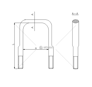 Třmen pera MAN M18*2*91*220 PRZOD MTX MTX-D008