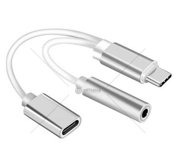 USB adaptér USB-C, jack 3,5mm, 13cm KAXL