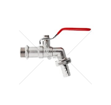 Ventil zahradní, vstup 1/2", výstup 3/4" + hadičník 1/2" - GEKO