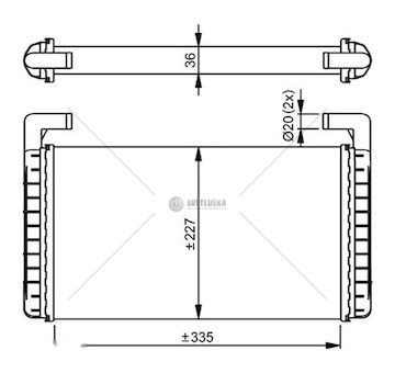 Výměník tepla, vnitřní vytápění NRF NRF54299