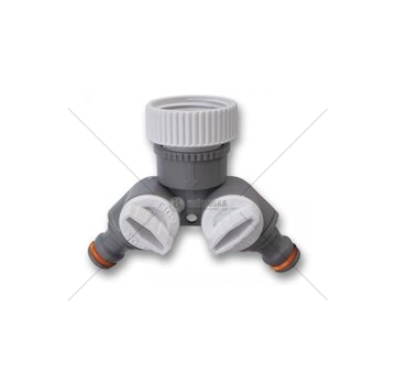 WHITE LINE adaptér na kohoutek s 2 vývody 3/4"-1" a ventily