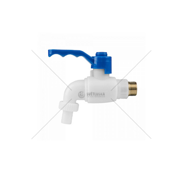 Zahradní plastový ventil, ocelový vstup 1/2", koncovka na hadici 1/2"